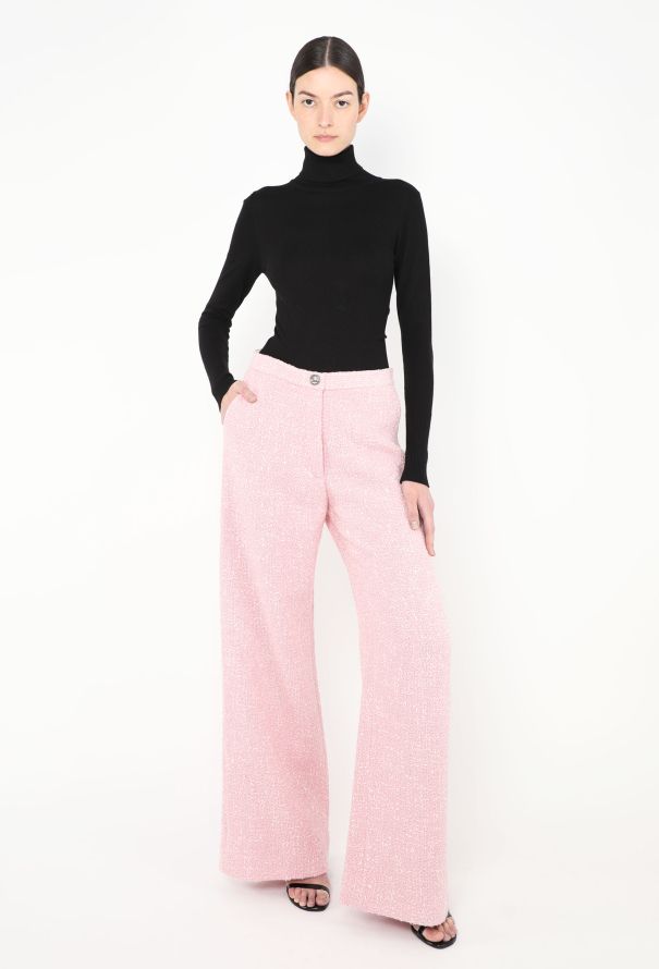 Miu Miu 2021 Tweed Wide-Leg Pants - 1