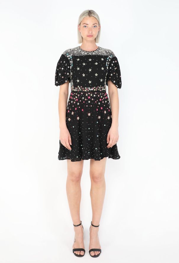 sachin and babi light blue dress Valentino Garavani Floral-Embroidered Linen Mini Dress main image 0