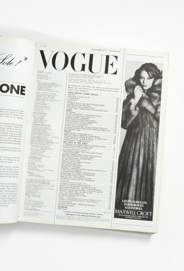 VOGUE December Issue 1978 Lauren Bacall Newton - 4