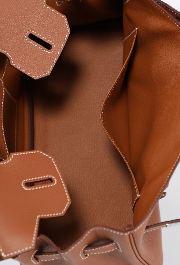 Hermès Exceptional Gold Evercolor Shoulder Birkin 30 - 13