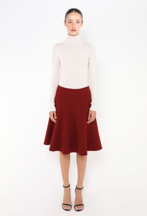 Dior S/S 2018 Fluted Cashmere Skirt - 4