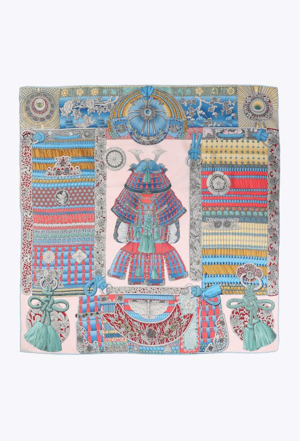 Hermès 2017 'Parures de Samurai' 90cm Silk Carré - 1