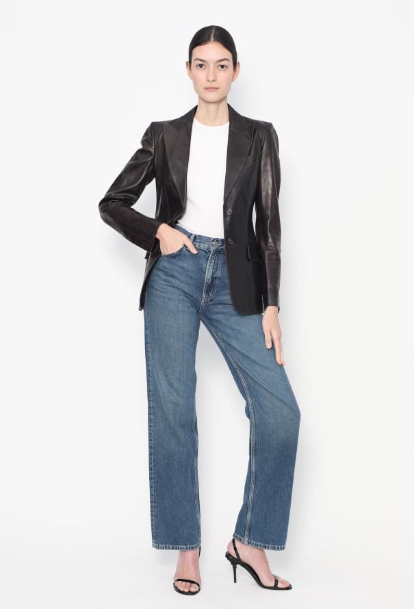 ジャケット TOM FORD Leather blazer Tom Ford Leather Blazer Jacket in Black for Men | Lyst