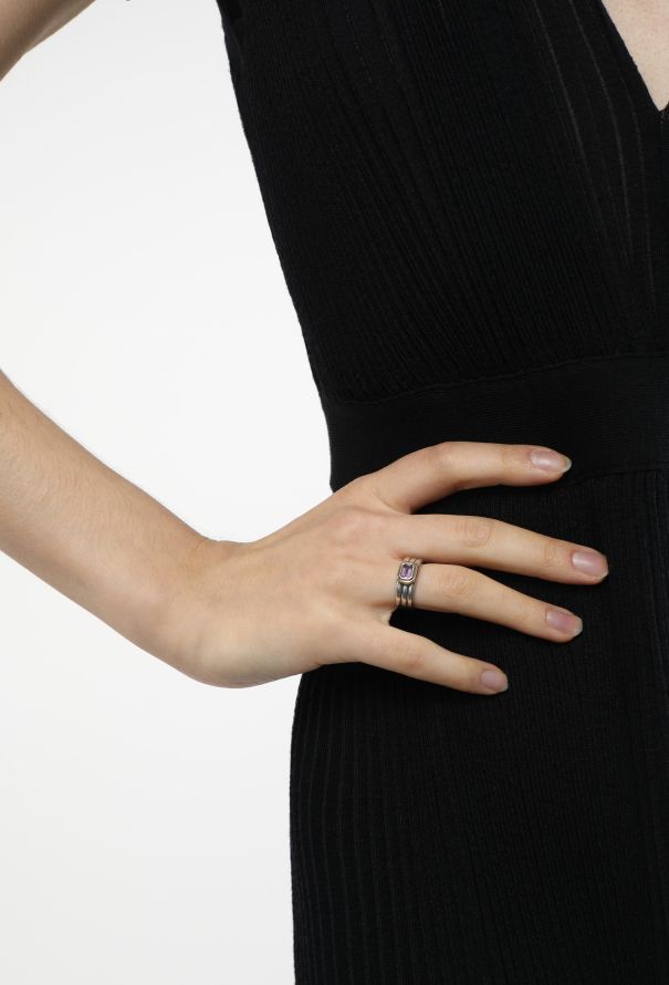 David Yurman 14K Yellow Gold & Amethyst Sterling Ring - 4