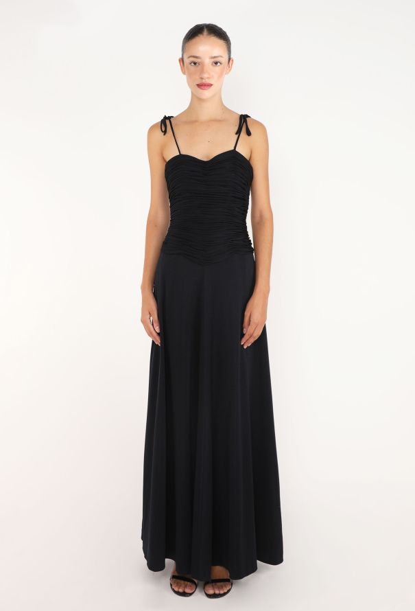 Azzaro Pleated Jersey Bustier Dress, 1970s - 1