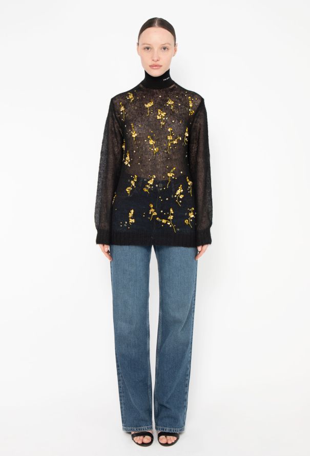 Prada Embellished Mohair Knit Top - 2 Prada Embellished Mohair Knit Top - 2