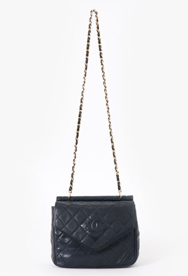 Chanel Navy Classic Quilted Flap Bag - 1