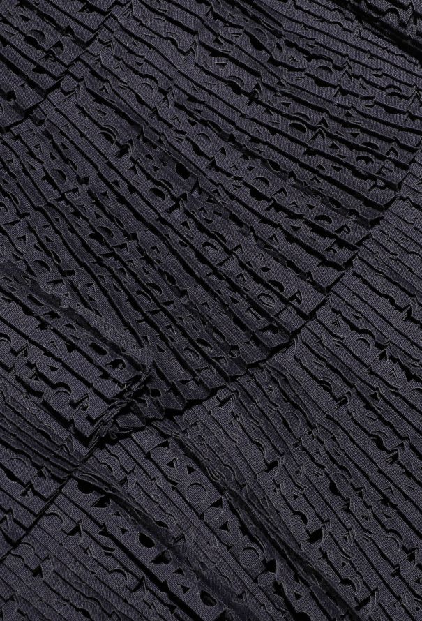 Alaïa Laser-Cut Ruffled Poplin Dress - 8 Alaïa Laser-Cut Ruffled Poplin Dress - 8