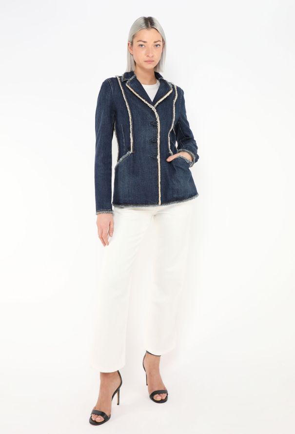 Dior Resort 2020 Frayed Denim Bar Jacket - 4