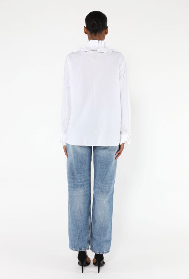 Chanel 2018 Ruffled Cotton Blouse - 5