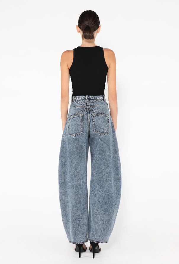 Alaïa F/W 2023 Acid Wash Barrel Jeans - 5
