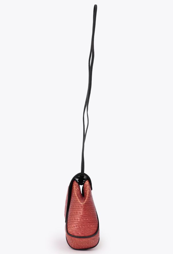 Saint Laurent Vintage Red Raffia Bag - 6