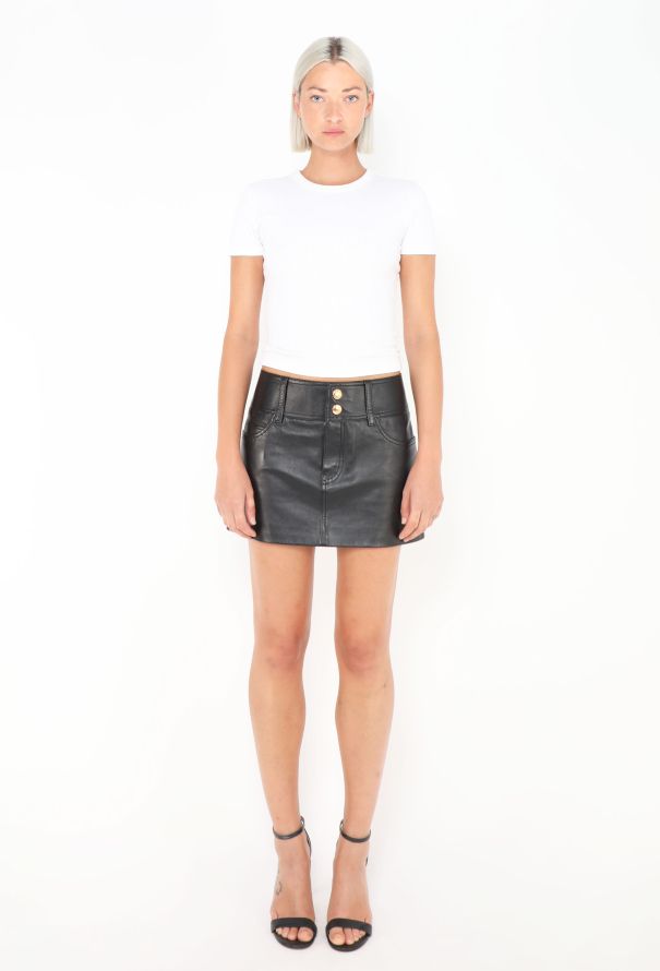 Céline 2023 Lambskin Triomphe Skirt - 1