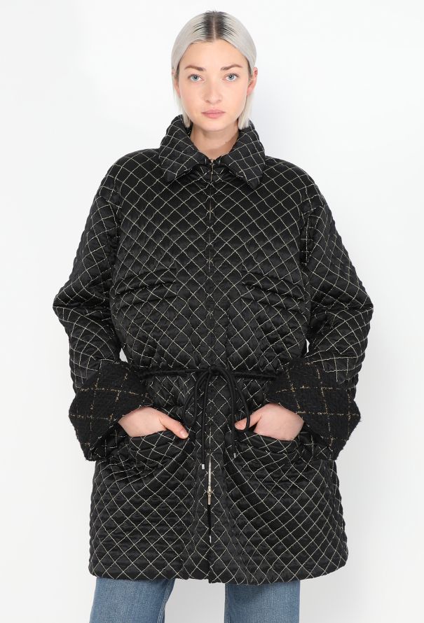 Chanel F/W 2016 Quilted Lamé Parka - 1