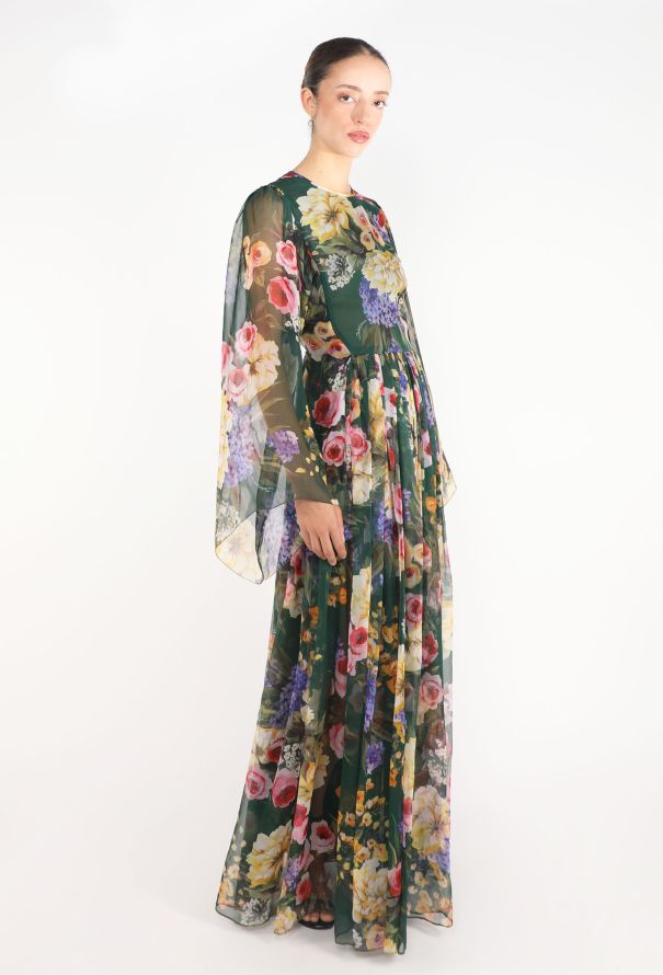 Dolce & Gabbana Gardenia Silk Chiffon Gown, 2023 - 1