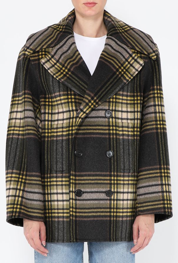 Saint Laurent Tartan-Check Double Breasted Coat, 2025 - 3