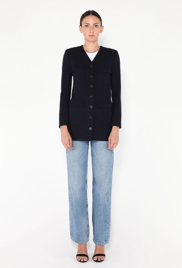 Saint Laurent 2021 Tailored Felted Wool Jacket - 2