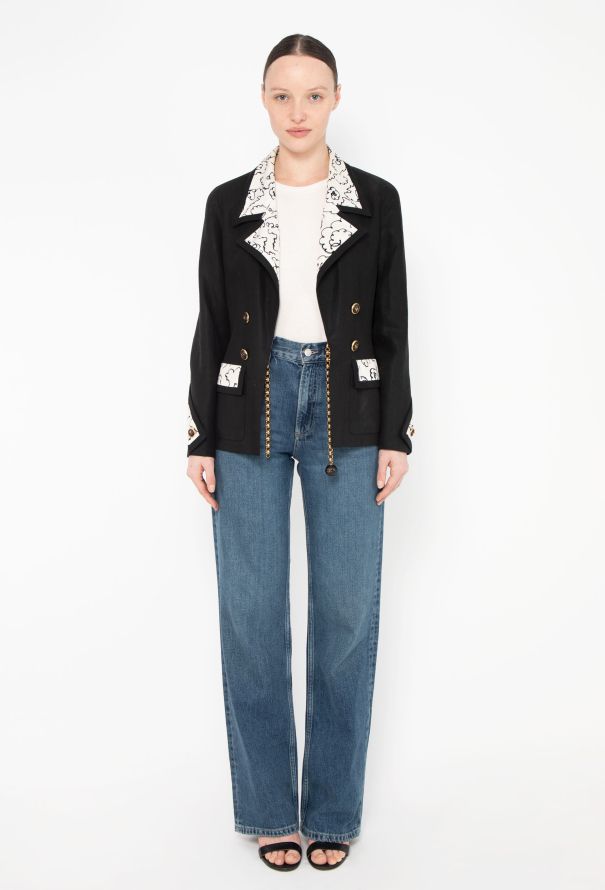 Chanel ICONIC S/S 1993 Graphic Trim 'CC' Blazer - 4 Chanel ICONIC S/S 1993 Graphic Trim 'CC' Blazer - 4