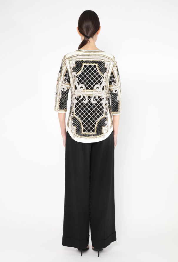 EXQUISITE F/W 2012 Adorned Leather Top | Authentic & Vintage