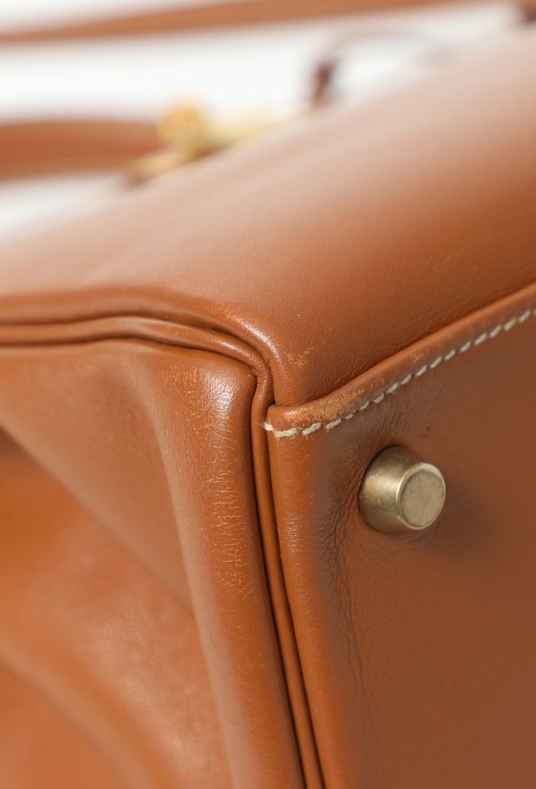 Hermès Rare Vintage Gold Chamonix Kelly Retourné 32 - 11