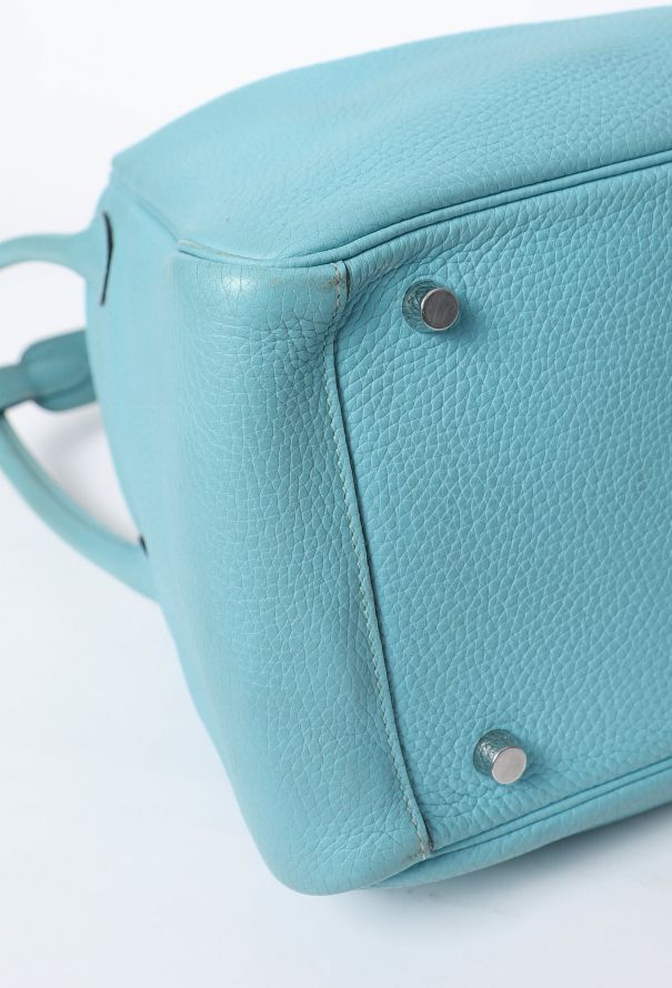 Hermès Lindy 30 Taurillon Clémence Bleu Atoll - 10