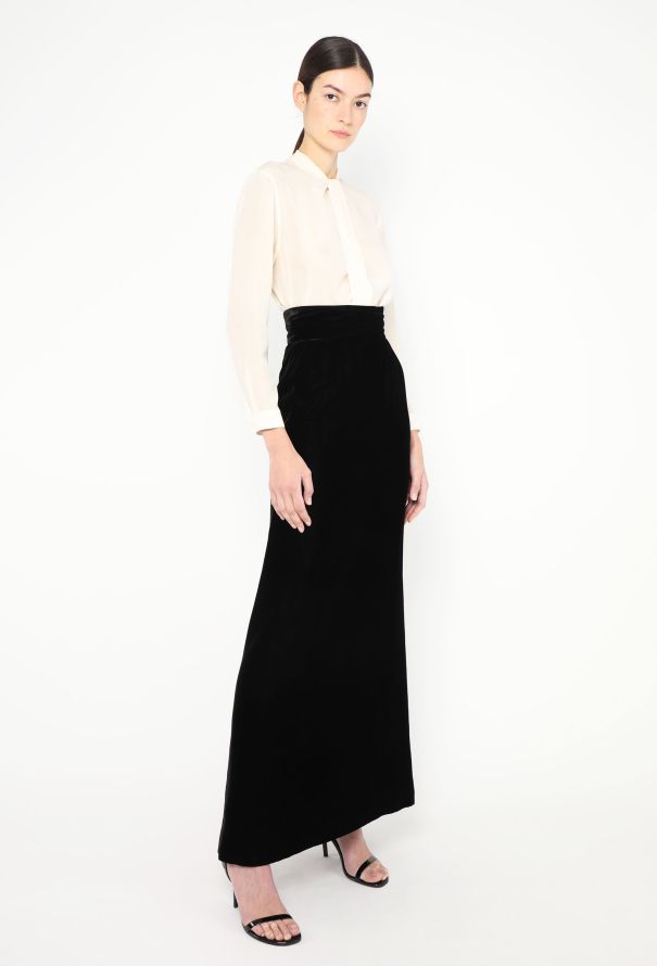 Saint Laurent Late '70s Velvet Maxi Skirt - 2
