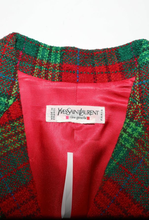 Saint Laurent F/W 1996 Tartan Belted Blazer - 9
