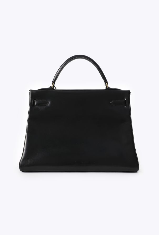 Hermès Vintage Black Box Kelly Retourné 32 - 6