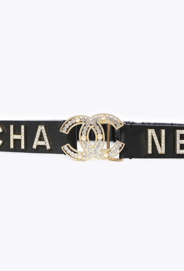 Chanel Strass Logo Leather Belt, S/S 2019 - 3