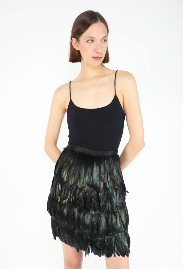 Ombré Tiered Feather Skirt - 1