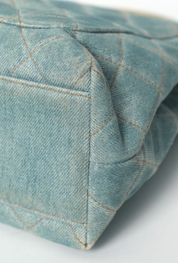 Chanel Vintage Denim Quilted Top-Handle Bag - 9