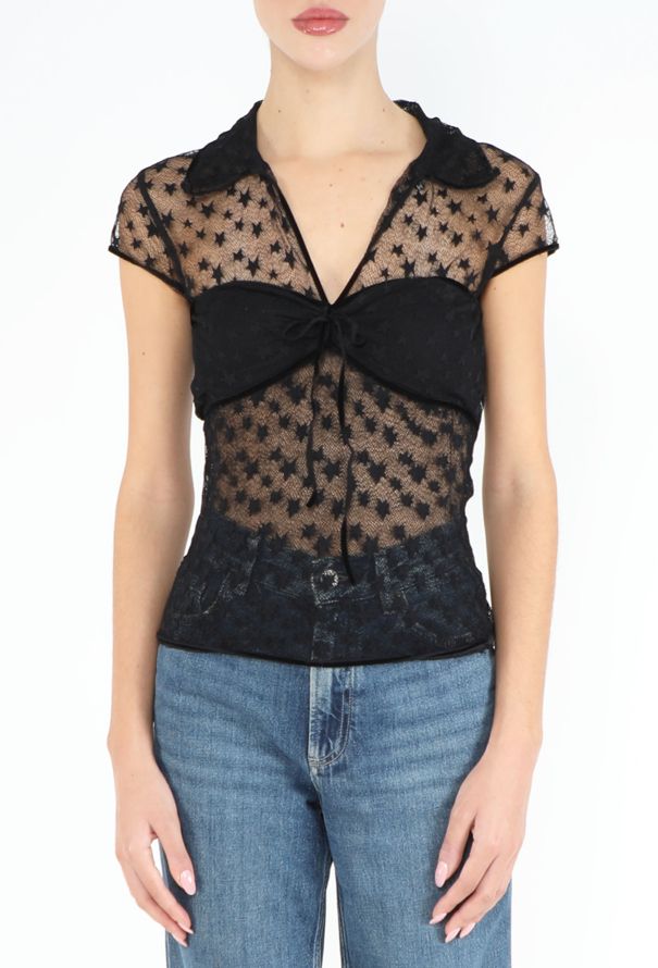 Chanel 2004 Star Lace Bandeau Top - 5