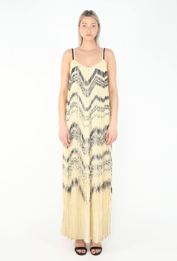 Chevron Fringed Maxi Dress - 2