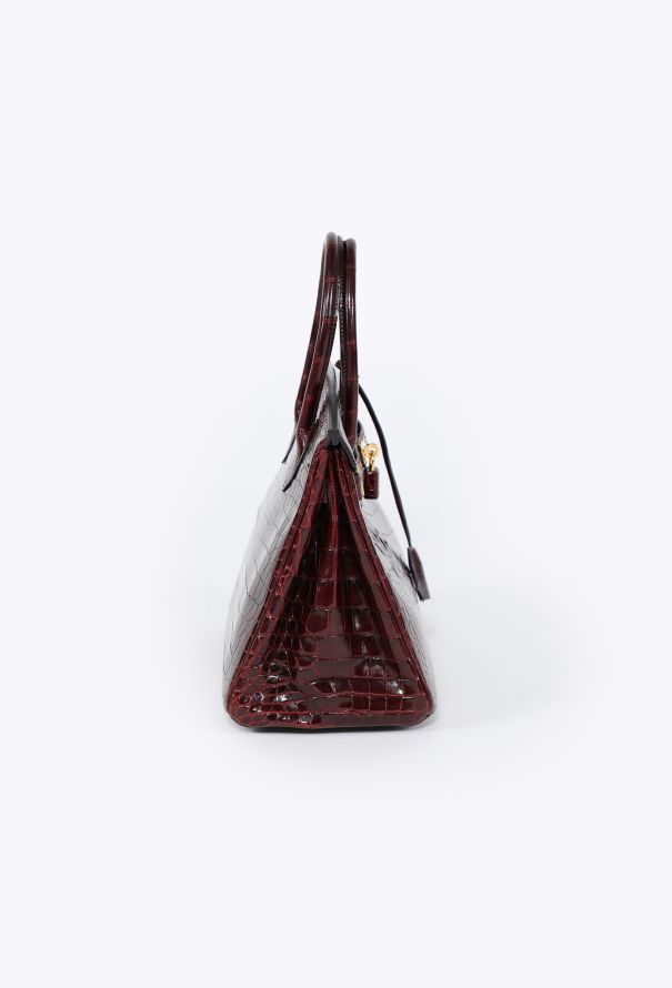 Hermès Exquisite Shiny Bordeaux Niloticus Birkin 30 - 7 Hermès Exquisite Shiny Bordeaux Niloticus Birkin 30 - 7