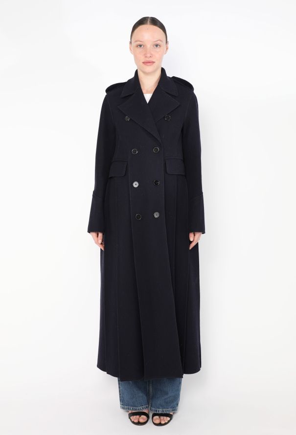 Valentino F/W 2016 Pleated Wool Coat - 3