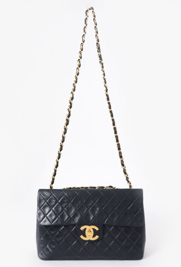 Chanel '90s Navy Maxi Timeless Bag - 3