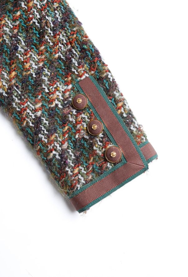 Mull Coat | Fawn Herringbone Harris Tweed