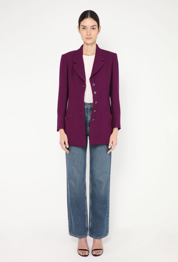 Chanel 1997 Notched Tweed Jacket - 3 Chanel 1997 Notched Tweed Jacket - 3