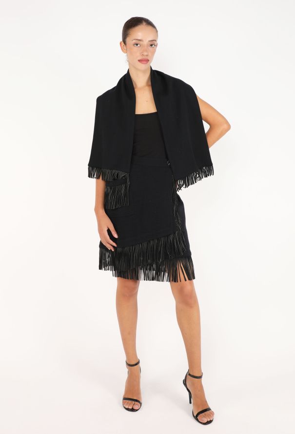 Saint Laurent Knit Fringed Scarf, Fall 1992 - 2