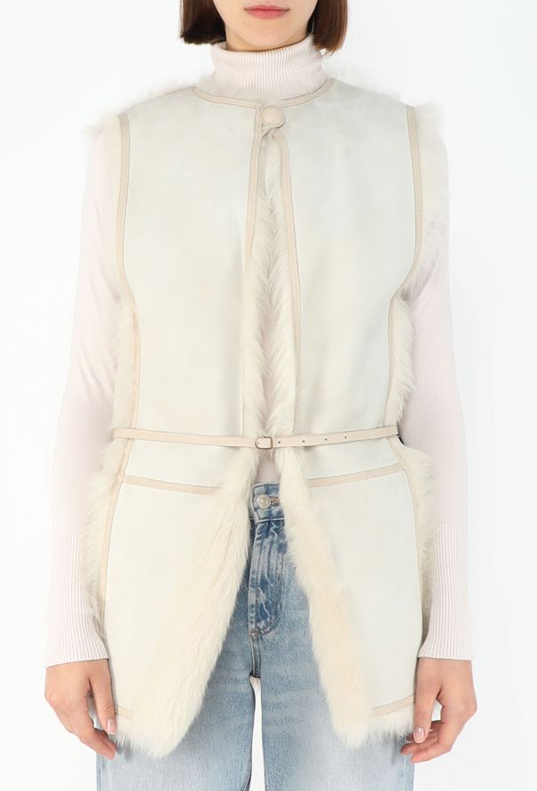 Hermès Shearling-Lined Belted Fur Vest - 1