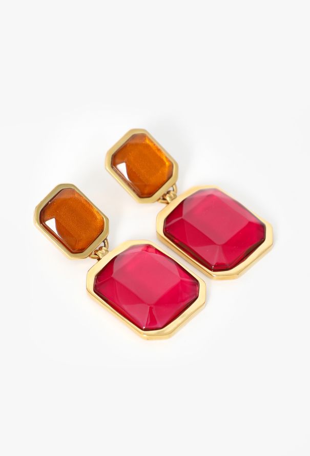 Saint Laurent S/S 2022 Gem Clip-On Earrings - 3