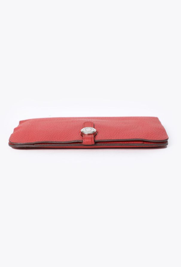 Hermès Red Taurillon Clémence Dogon GM Wallet - 6