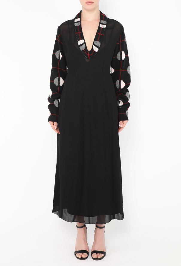 Prada F/W 2021 Geometric Knit Crêpe Dress - 3 Prada F/W 2021 Geometric Knit Crêpe Dress - 3