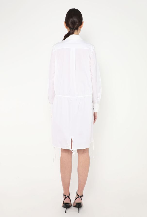 Chloé Ruffled Poplin Lace Shirt Dress - 6 Chloé Ruffled Poplin Lace Shirt Dress - 6
