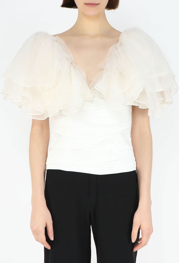 Khaite F/W 2021 Marca Ruffled Bandeau Top - 3