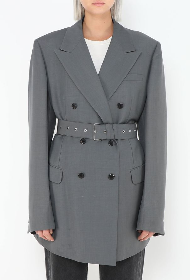 Prada 2018 Oversized Belted Blazer - 2