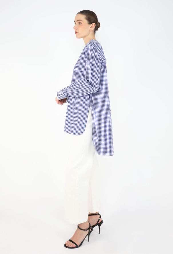Céline Gingham Asymmetrical Tunic - 3
