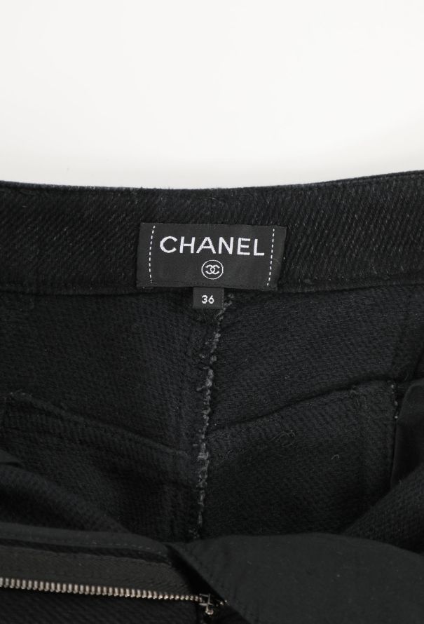 Chanel 2019 Wide-Leg Belted Jeans - 5