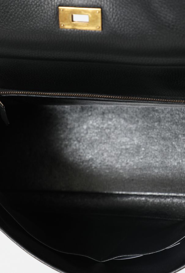 Hermès, Kelly 40 bag, Romy Schneider model in black grai…