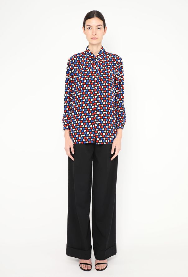 Saint Laurent Polka Dot Silk Blouse - 3